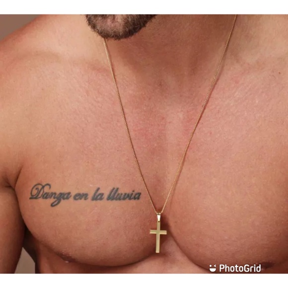 Men’s Cross Necklace Stainless Steel Chain Pendant - Picture 2 of 8